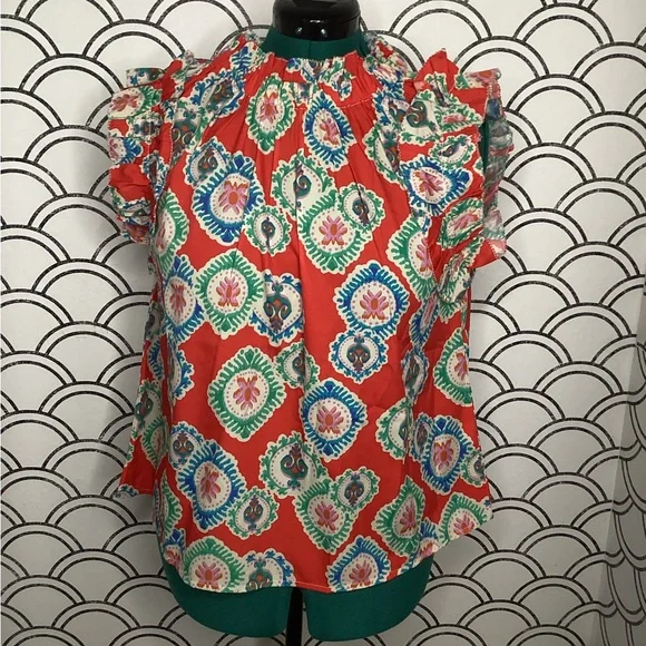 Avara Multicolor Paisley Blouse – Size M - Picture 1 of 10